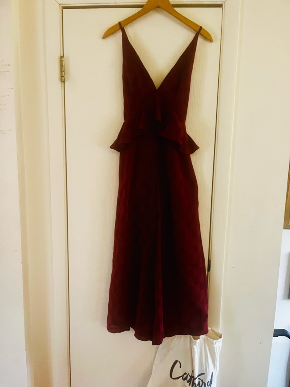 Spaghetti strap Wide Leg Peplum Resort Chiffon Crop Forest Fairy Jumpsuit